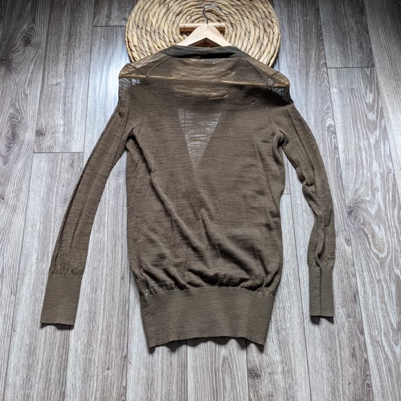 NWOT (XS) - A/X Semi Sheer Slub Long Cardigan w/ Lurex - Picture 4 of 8
